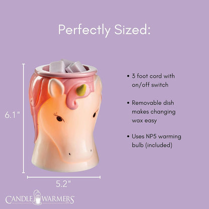 Candle Warmers ETC. Illumination Fragrance Warmer- Light-Up Warmer for Warming Scented Candle Wax Melts and Tarts or to Freshen Room, White Harmony