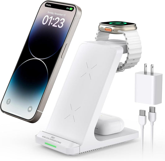 3 in 1 Fast Wireless Charging Station for Multiple Apple Devices