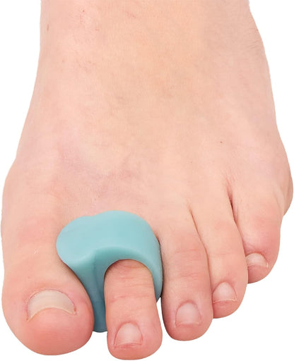 ZenToes Gel Toe Separators for Overlapping Toes, Bunions, Big Toe Alignment, Corrector and Spacer - 4 Pack (White)