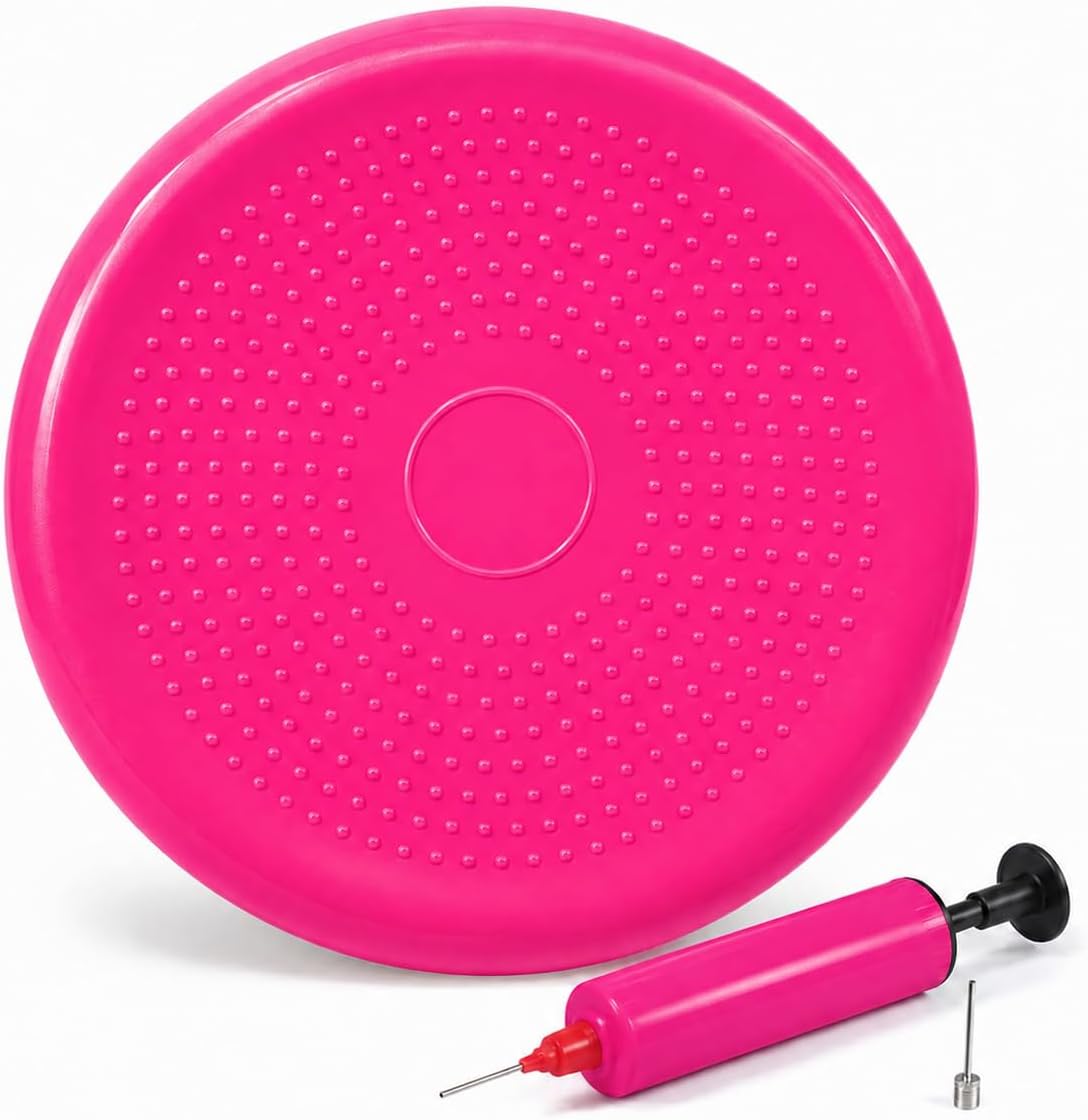 Hanstuten Wobble Seat Cushion & Core Balance Disc - Rubber Wiggle Seat for Active Sitting, Office Desk Chair, and Core Strength Training
