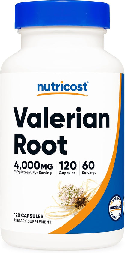 Nutricost Valerian Root Extract 120 Capsules for 60 Servings Per Bottle