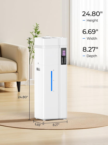 13L/3.43Gal Humidifier Large Room, 800ft² Coverage, 100H Runtime, Auto Humidity Control, Top Fill, Humidifiers for Bedroom, 35dB Quiet, Sleep Mode, Aroma Diffuser, 24H Timer, Auto Shut-off Protection