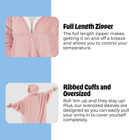 THE COMFY Original | From Shark Tank | Patented | Oversized Sherpa Wearable Blanket Hoodie| Gift for Women & Men | One Size