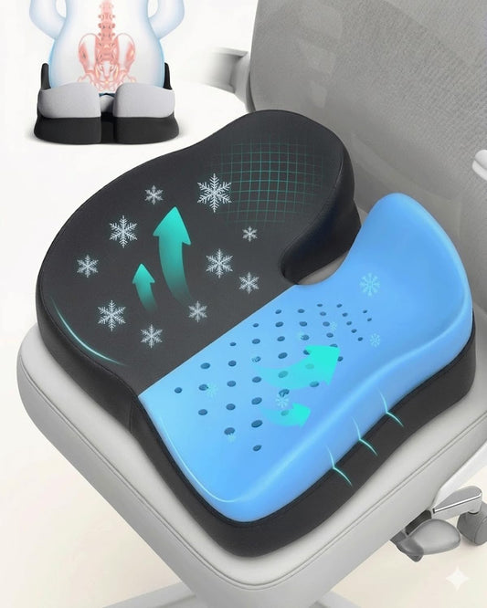 Seat Cushions for Office Chairs Wheelchair Cushion for Long Sitting Back Pain，Memory Foam Seat Car Computer Desk Chair Cushion，Coccyx Cushion for Tailbone Pain Relief Cushion Office Chair Black