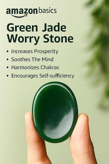 Natural Polished Thumb Palm Crystal for Meditation, Labradorite Worry Stone for Stress Relief, Anxiety Support & Pocket Reiki Healing