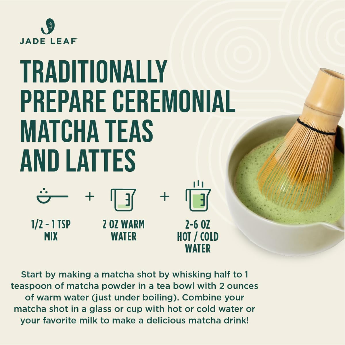Jade Leaf Matcha Powder, Organic Culinary Grade, 30g / 1.06oz