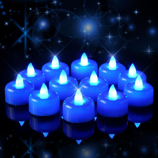 Amagic 12/24/50/100/150Pack Flameless LED Tea Lights Candles Battery Operated, Electric Fake Tealight Candles for Votive, Halloween, Christmas, Home Decor, Wedding, Table Decor (12Pack)