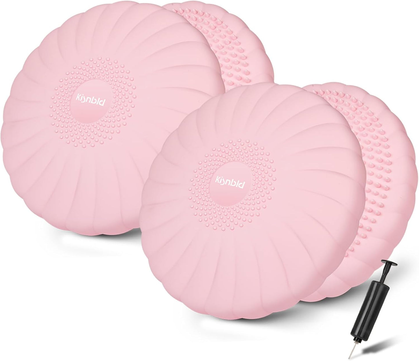 kisnbld Wobble Cushion, Extra Thick Wiggle Seat for Sensory Kids, Non-slip Balance Disc with Inflation Pump for Adults Core Strength, Posture Improvement & Physical Therapy (13.5in/34cm)