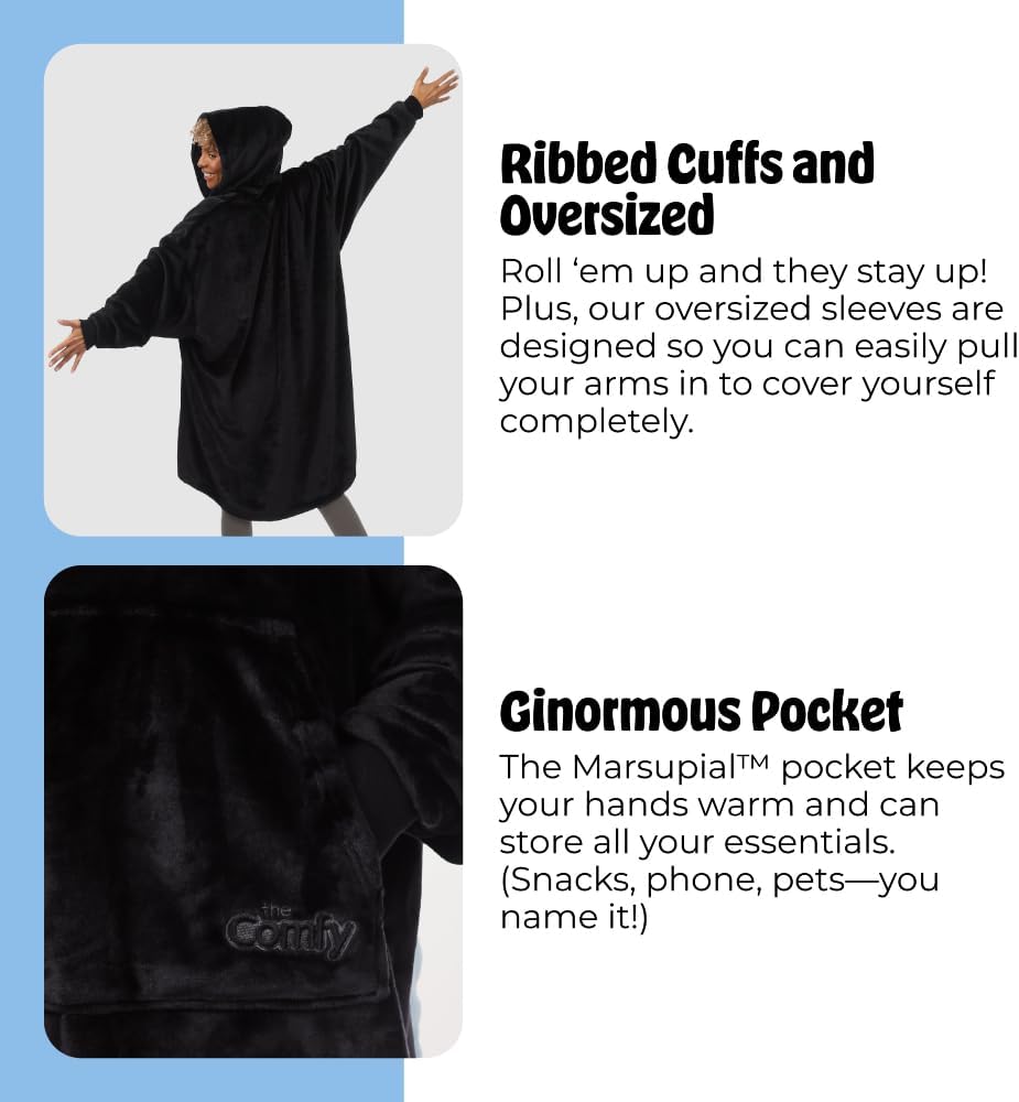 THE COMFY Dream | From Shark Tank | Patented | No Sherpa | Light Wearable Blanket Hoodie | Gift for Women & Men | One Size