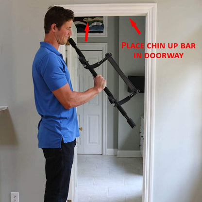 Sit and Decompress Back Stretcher with Pull Up Bar 3 Minutes A Day Lumbar Traction Spinal Decompression - (Large Harness)