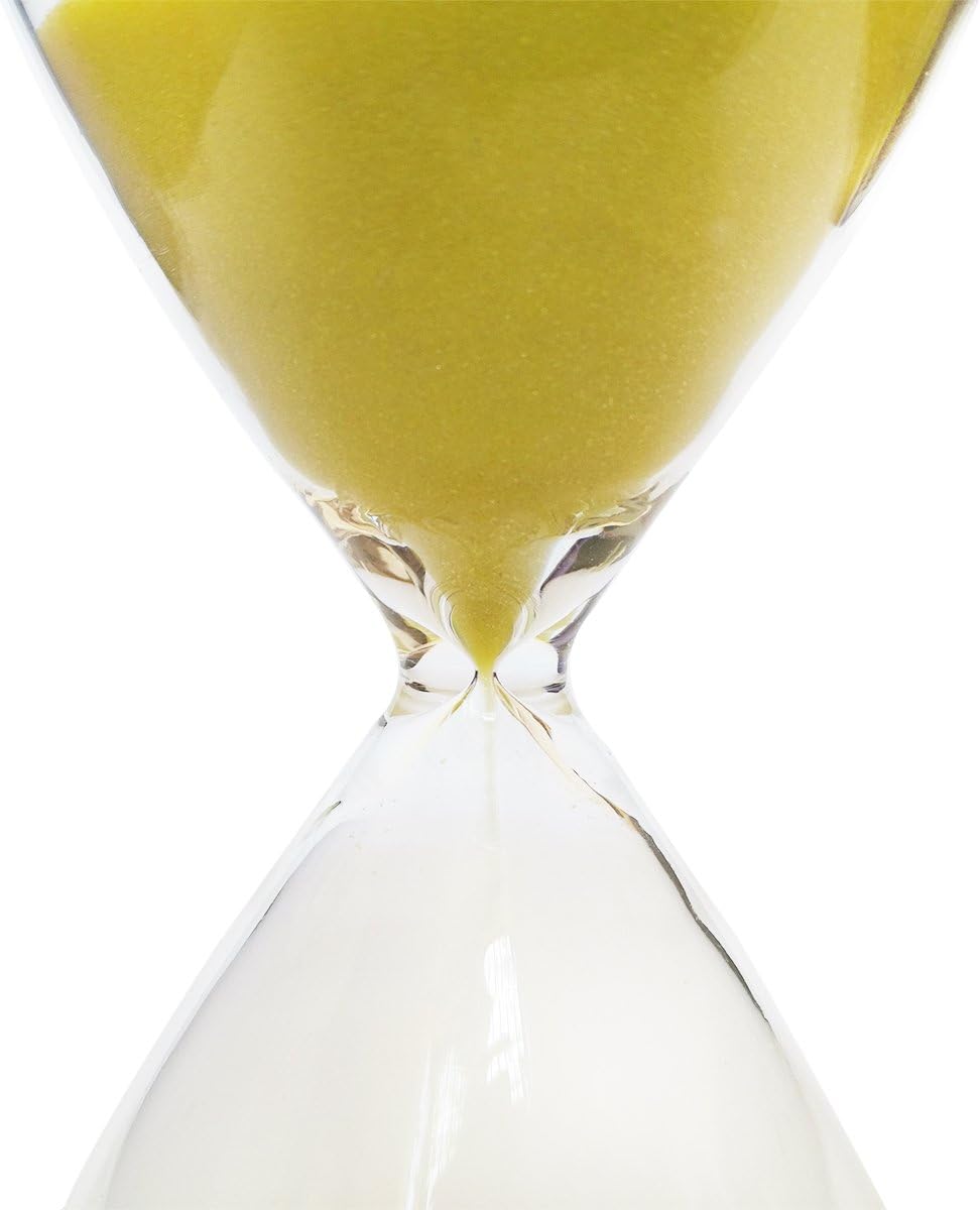 Hourglass, HoveBeaty Hand-Blown Sand Timer Set for Time Management 15 Minutes Durable Glass Construction (15 Min, Black)