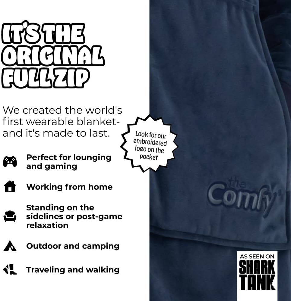 THE COMFY Original | From Shark Tank | Patented | Oversized Sherpa Wearable Blanket Hoodie| Gift for Women & Men | One Size