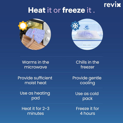 REVIX Microwave Heating Pad for Neck Shoulders and Back with Moist Heat, Weighted Microwavable Heated Neck Wrap Warmer, Scented