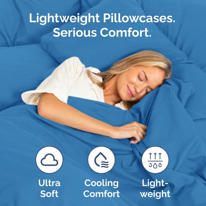Standard Pillow Cases Set of 10 - Ultra Soft Hotel Quality Pillowcase Covers - Comfy, Cozy & Wrinkle Free - Shrink, Stain and Fade Resistant - Machine Washable Pillow Protectors - 10 Pcs Set - White - Colors A