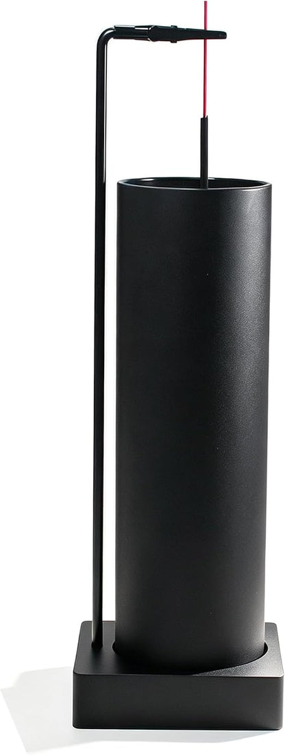 Incense Holder for Sticks,Incense Burner Holder,Modern Incense Holder for Stick with Glass Ash Catcher,Insence-Stick Holder [Anti-Ash Flying] for Yoga Spa (Upside Down Full Black)