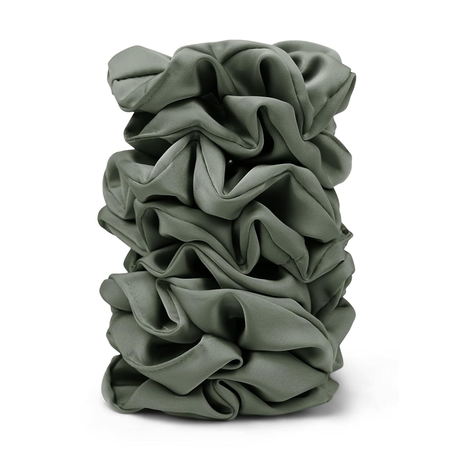 Satin Scrunchies for Women – 8PCS Blush & Brown Silk Hair Ties Set – No Crease, Frizz-Free, Gentle Elastic Hair Bands, Soft & Stylish Everyday Hair Accessories Gifts
