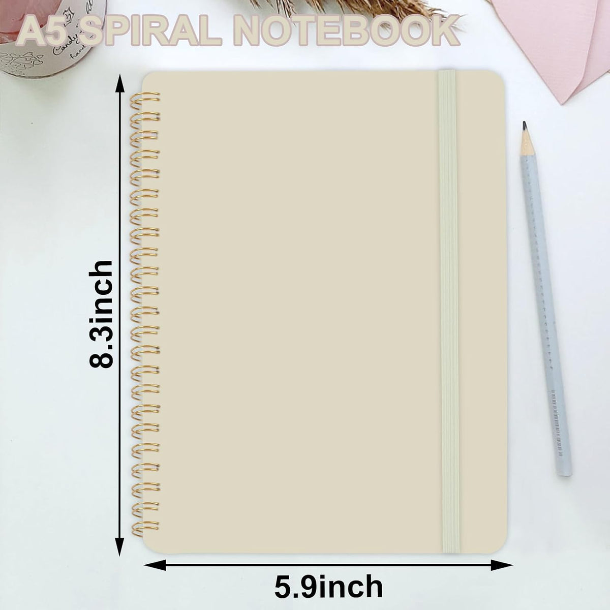 Utron 3 PCS Small Spiral Notebook 5x7, Notebooks for Note Taking, Morandi Spiral Journal Notebook, Work Notebook Small Notebooks 5x7 with Strap, Cute Notebooks for Women 70 Sheets/Note Books