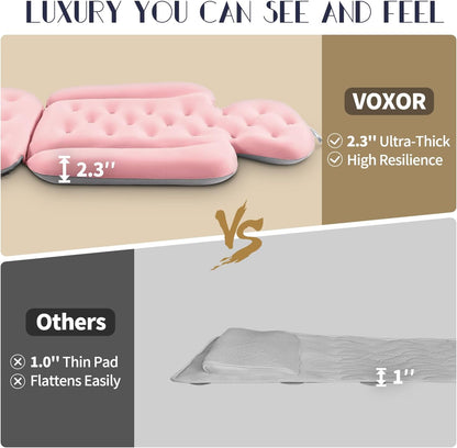Full Body Bath Pillow for Bathtub, Thick Bathtub Cushion, Luxury Tub Pillow for Bath for Headrest Neck and Back Support White 51" x 16"