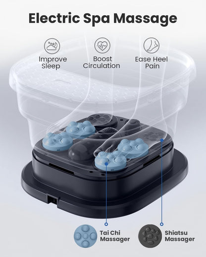 Puboo Collapsible Foot Spa Bath Massager with Heat, Precise Temp Control