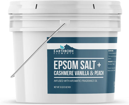 Earthborn Elements Epsom Salt (1 Gallon), Resealable Bucket, Magnesium Sulfate Soaking Solution, All-Natural