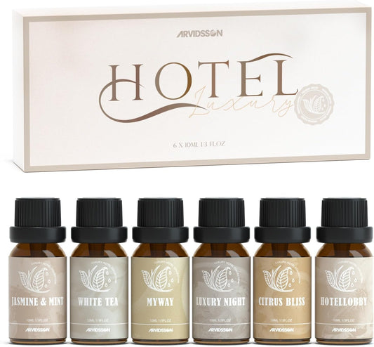 ARVIDSSON Floral Essential Oils Set, Natural Flower Essential Oil Gift for Women - Rose, Gardenia, Cherry Blossom, Honeysuckle, Lilac, Blue Lotus, Scented Oil for Diffuser, Valentines Day Gift for Her