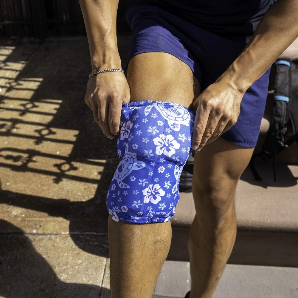 HurtSkurt® Premium Ice Therapy Sleeve – Turtle Bay Medium – Stretch-Fit Wearable Cold Compression Wrap for Knee, Leg, Elbow & Ankle Recovery, Durable, Machine Washable, Stays Cold Longer