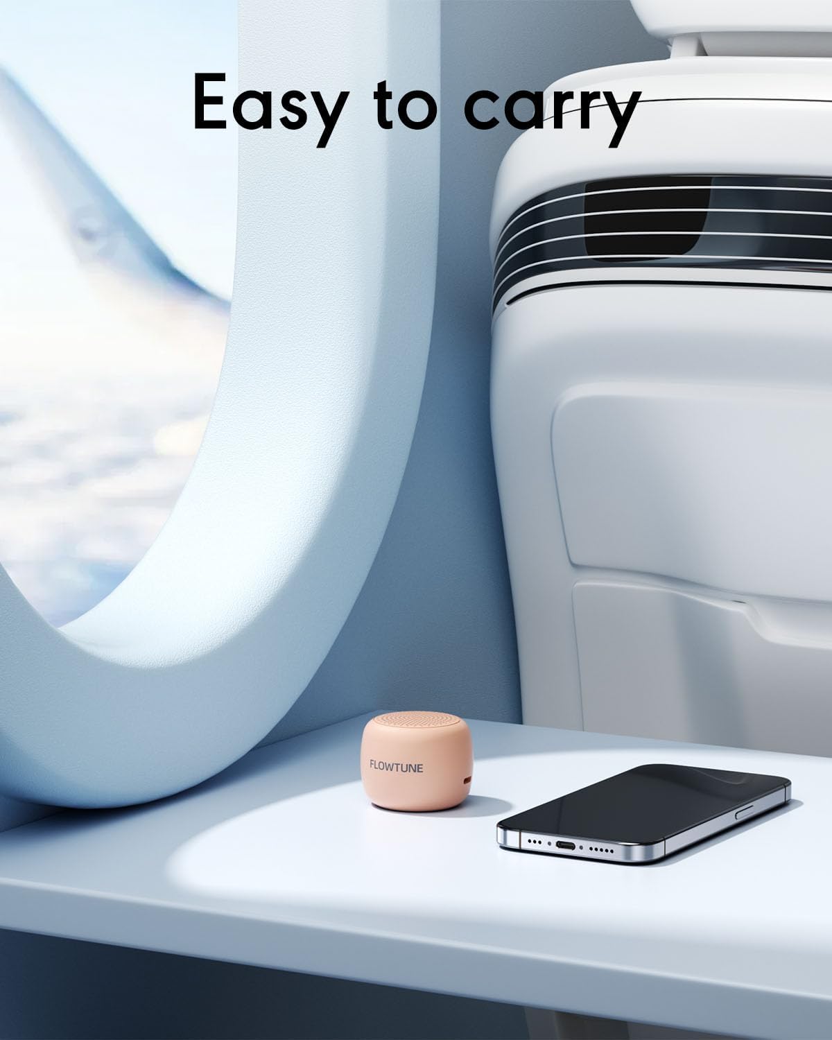 FLOWTUNE Sound Machine White Noise Machine for Baby Adults, 18 Non-looping Sounds, Timer, Memory Function, Portable Sleep Sound Therapy Gift (Mint Green)
