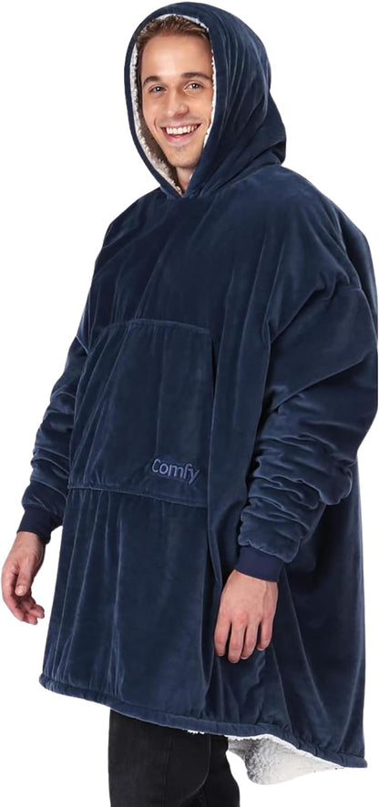 THE COMFY Original | From Shark Tank | Patented | Oversized Sherpa Wearable Blanket Hoodie| Gift for Women & Men | One Size