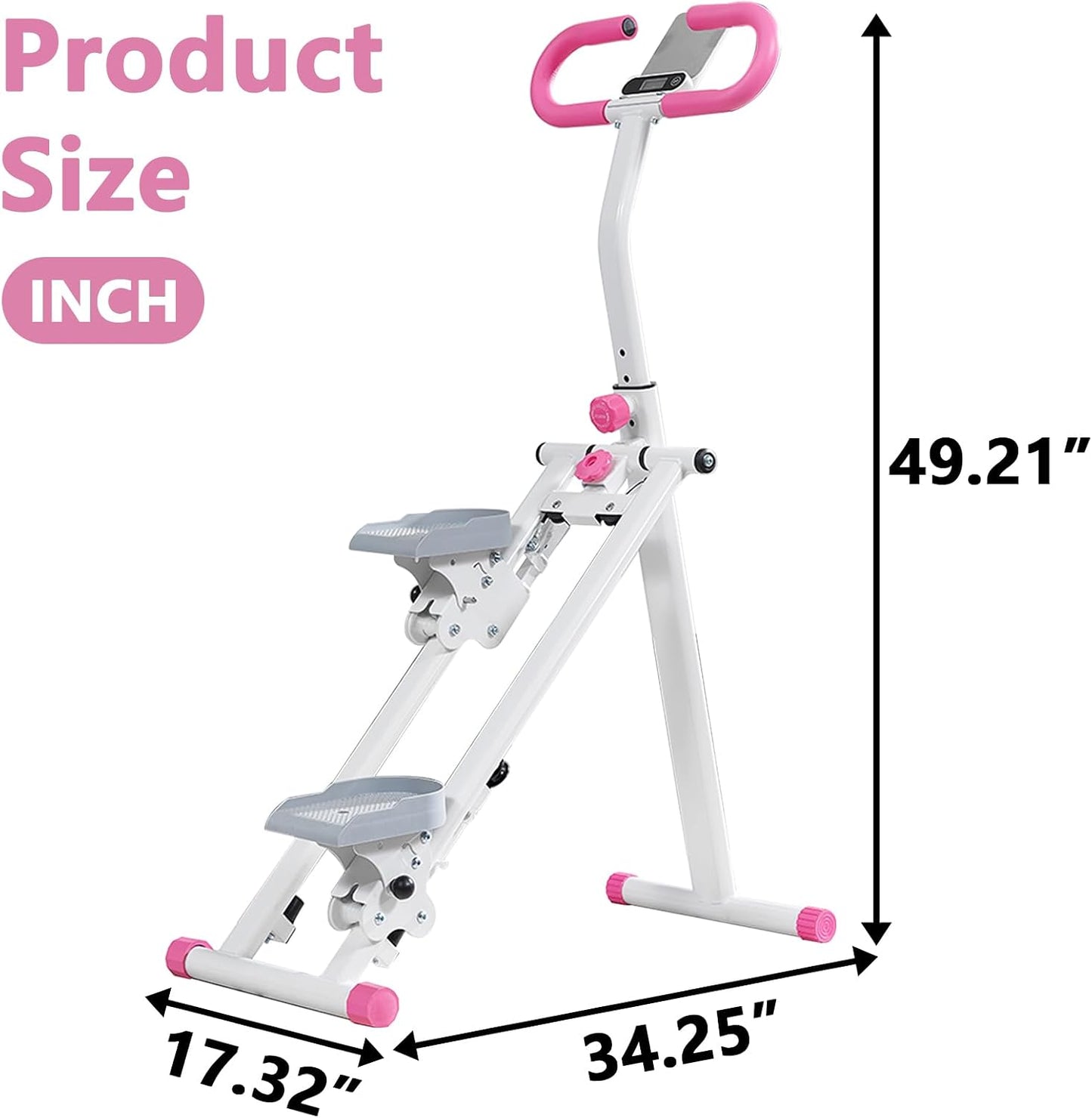 Stair Stepper for Home Gym Exercise, Vertical Climber Exercise Machine for Full Body Workout, Compact Folding Cardio Exercise Climber with Adjustable Handlebar (Blue)
