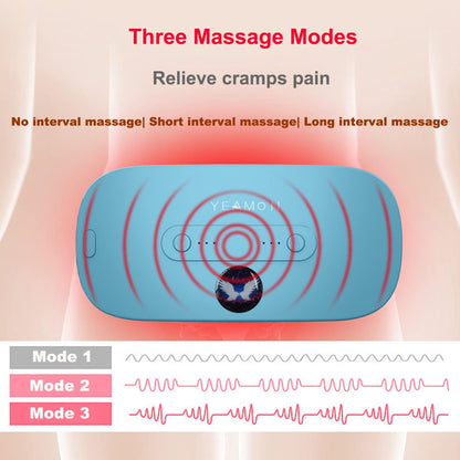 Portable Cordless Heating Pad, Electric Waist Belt Device, Fast Heating Pad with 3 Heat Levels and 3 Massage Modes, Back or Belly Heating Pad, Gift for Her, Women and Girl