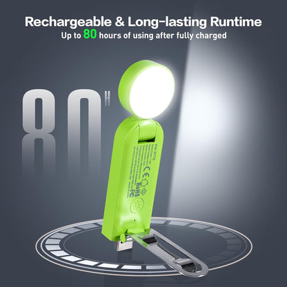 VAVOFO USB Rechargeable Book Light, Blue Light Blocking, Amber Clip-On Bookmark Shaped Reading Light, Eye Care 6 LEDs With 9 Lighting Modes for Bookworms (Grey)