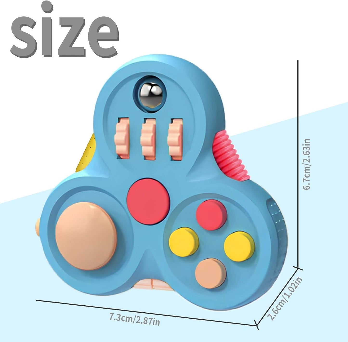 Yrissmiss Fidget Toys for Adults, Fidget Pad Easter Basket Stuffers for Boys Girls,Stress Relief Cube Clicker Controller with Quiet Fidgets,ADHD Autism Fidget Spinner for Office Desk Travel