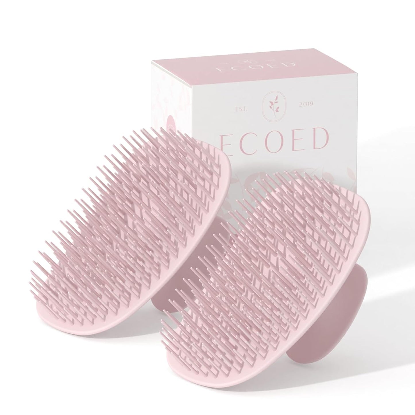 Ecoed Scalp Massager Shampoo Brush, Scalp Scrubber & Exfoliator (Natural)