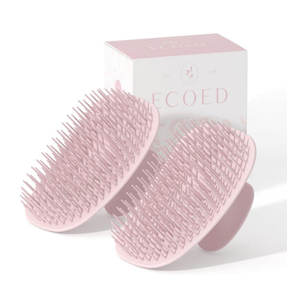 Ecoed Scalp Massager Shampoo Brush, Scalp Scrubber & Exfoliator (Natural)