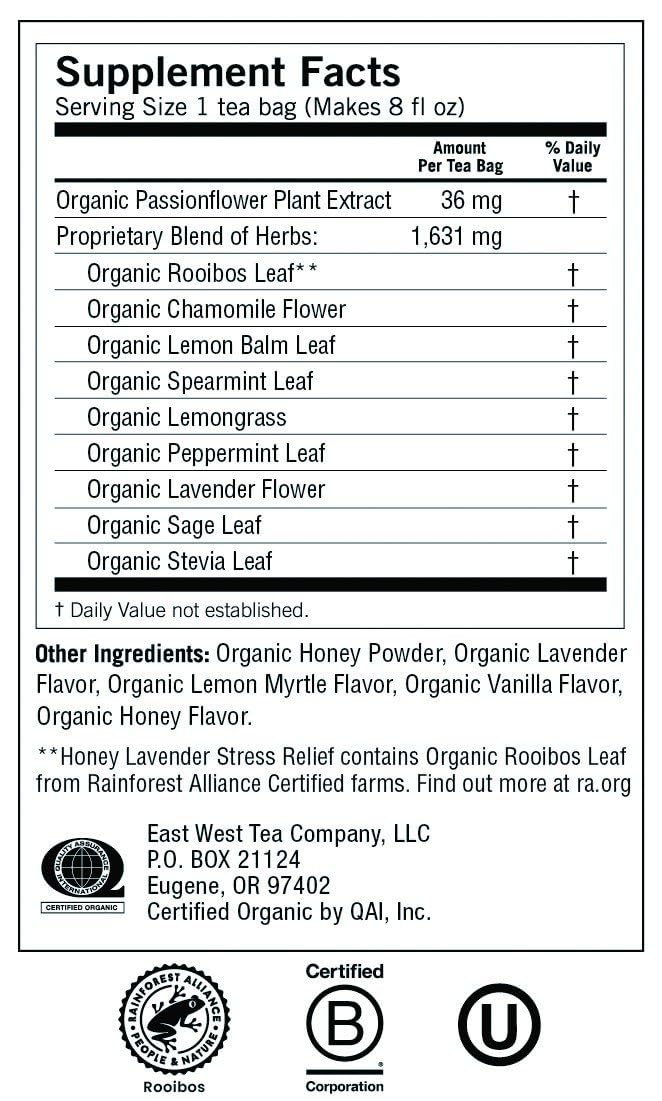 Yogi Tea Herbal Stress Relief, Honey Lavender 16 ct