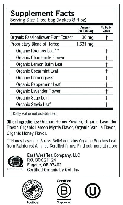 Yogi Tea Herbal Stress Relief, Honey Lavender 16 ct
