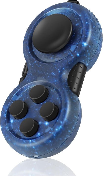 Original Fidget Toy Game, Rubberized Classical Controller Fidget Concentration Toy with 8-Fidget Functions and Lanyard - Excellent for Relieving Stress and Anxiety