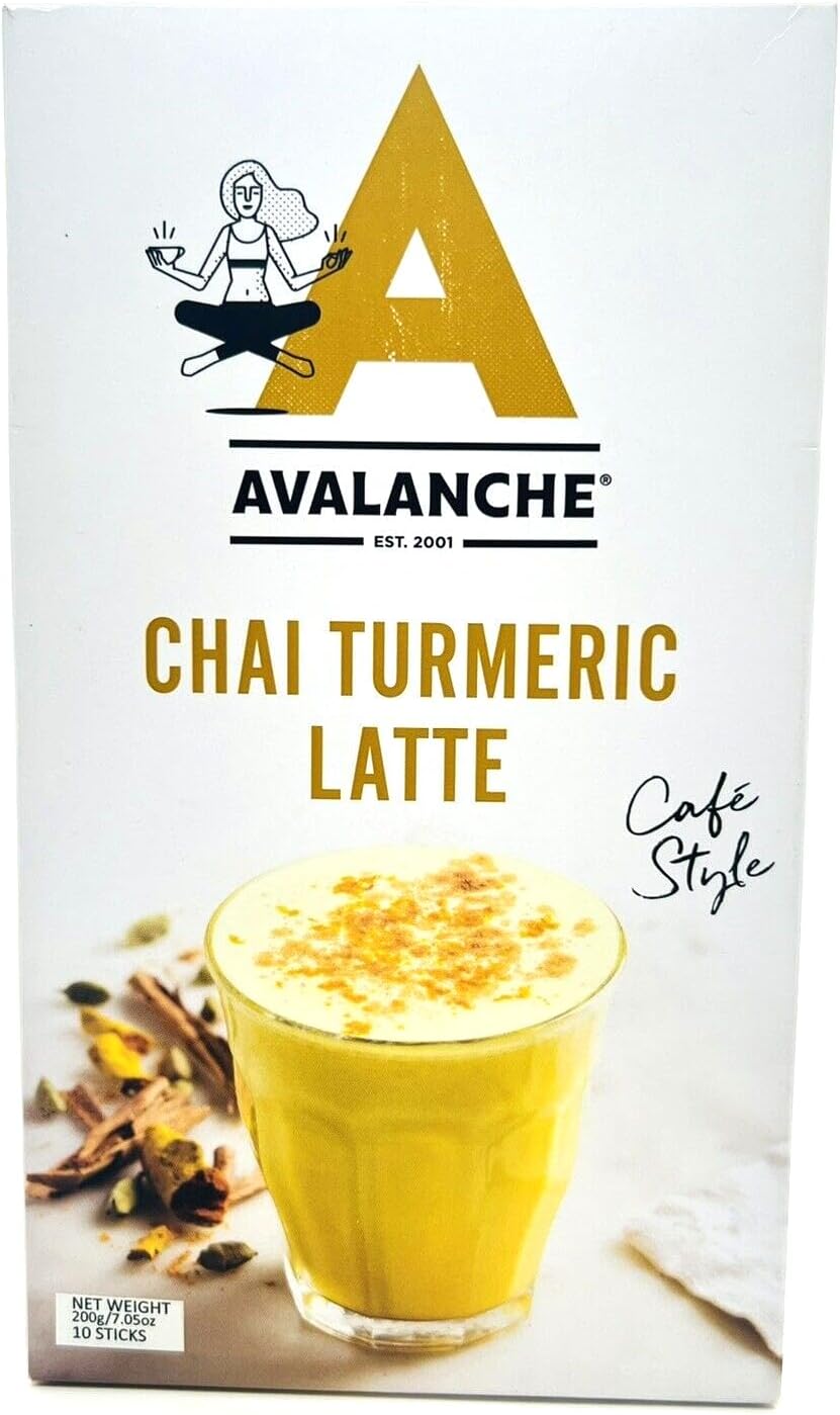 Avalanche Coffee Avalanche Cafe Style Sweet Coffee Box, 10 Sticks (Chai Turmeric Latte)