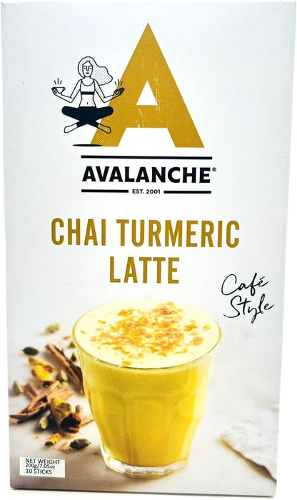 Avalanche Coffee Avalanche Cafe Style Sweet Coffee Box, 10 Sticks (Chai Turmeric Latte)