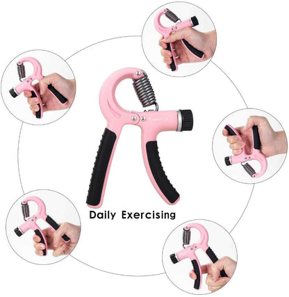 Grip Strength Trainer-2 Pack Hand Grip Strengthener Adjustable Resistance Range 20-90 lbs Non-Slip Hand Grip, Hand Gripper Exerciser, Wrist Strengthener for Forearm Grip Workout