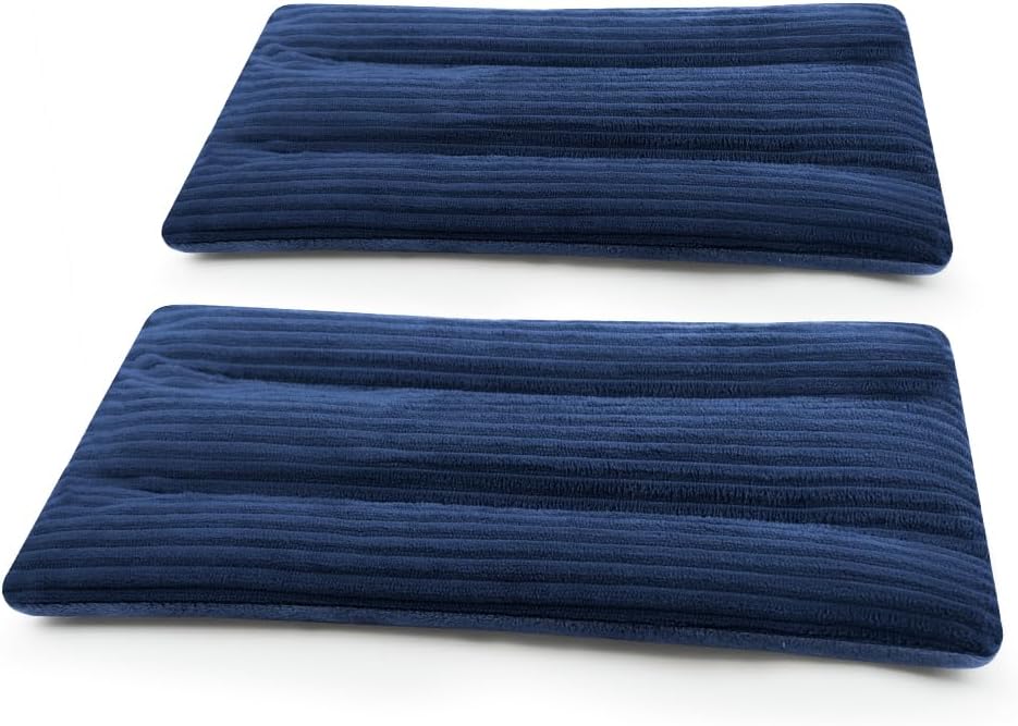 MORLIDEN Neck Heating Pad Microwavable for Shoulders, Warmer Wrap Microwave Heating Pad for Neck and Shoulders for Pain Relief (Navy Blue)