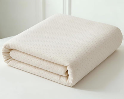 Waterproof Organic Mattress Protector Queen Size – Premium Soft Organic Cotton Surface Mattress Cover – Noiseless & Breathable 250 GSM Mattress Pad – Deep Pocket Fitted Design