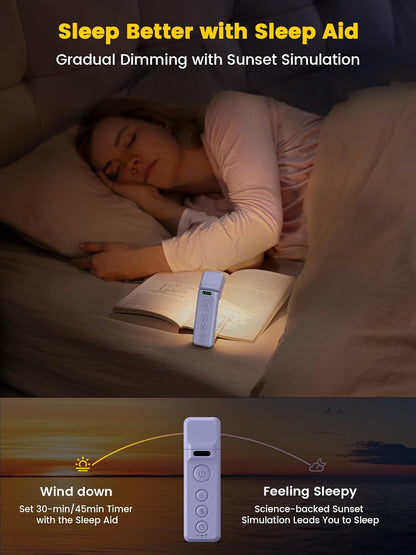 Glocusent 14 LED Book Light for Reading in Bed, USB-C Rechargeable
