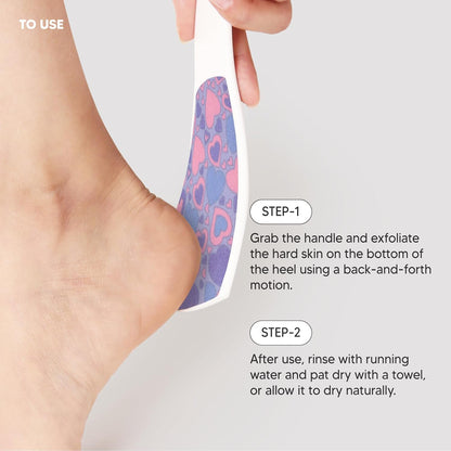 S-Line Emery Foot File, Colossal Double-Sided Pedicure Tool, Effective for Cracked Heel, Ergonomic Design for Easy Grip (White)