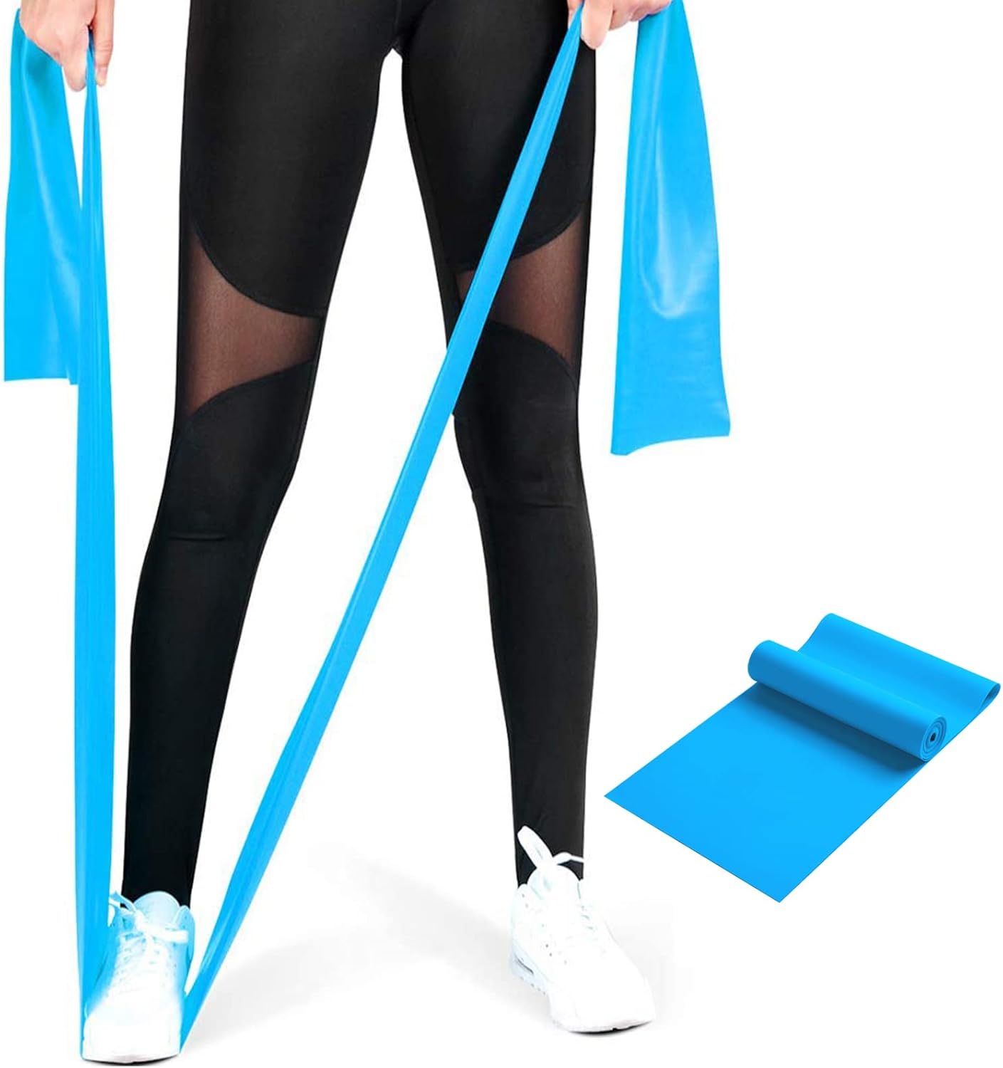 Resistance Bands for Home Workout,Long Exercise Band for Physical Therapy | Non-Latex 59inch Elastic Fitness Bands for Yoga,Pilates,Gym,Travel, Home Exercise Equipment for Women,Men,Pregnant,Seniors