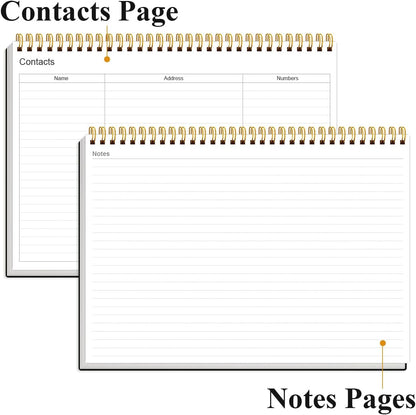 Weekly Productivity Planner - 8" x 11" Dashboard Desk Pad/Planner, Habit Tracker, Spiral Undated Weekly Planner for Office/School/Home, 54 Weeks, Grey