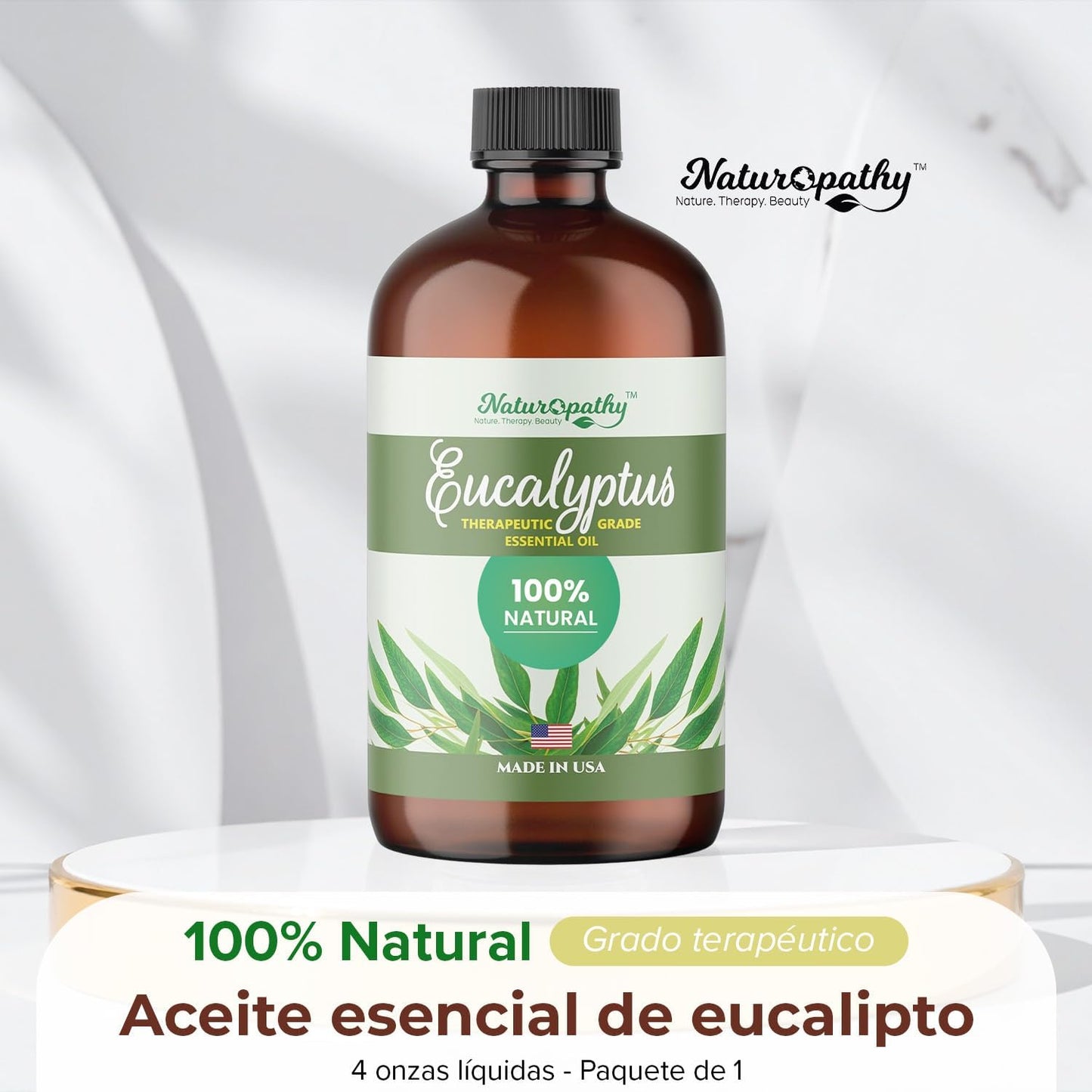 Naturopathy Lavender Essential Oil, 100% Natural Therapeutic Grade, Premium Quality Lavender Oil, 4 fl. Oz - Perfect for Aromatherapy and Relaxation