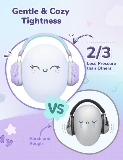 iClever Noise Cancelling Headphones for Kids Adults, SNR 29dB Safety Noise Reduction Ear Muffs for Autism Sensory &Concentration Aid, Ear Hearing Protection for Fireworks/Event/Monster Jam/Concert