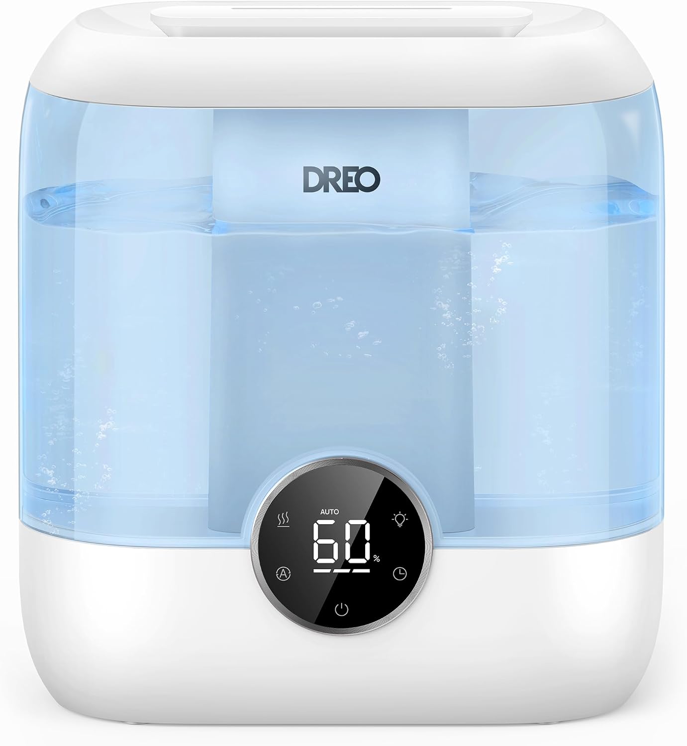DREO 6L Humidifiers for Bedroom, 60H Runtime, 28 dB Quiet, HM524 | Precise Humidity Control, Easy to Refill & Clean, Nightlight, Cool Mist Humidifiers for Large Rooms, Baby Nurseries & Plants