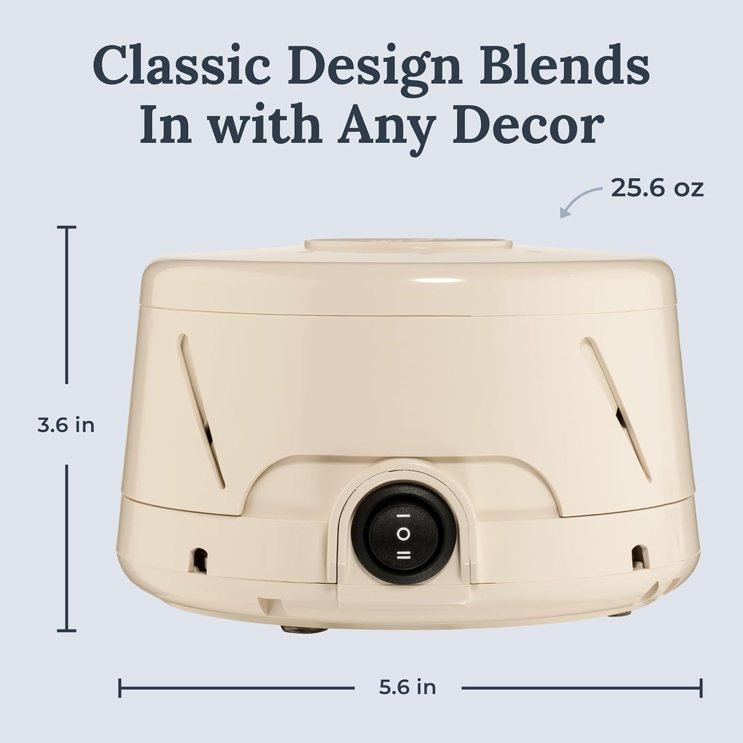 Yogasleep Dohm Classic (White) The Original White Noise Sound Machine, Soothing Natural Sounds from a Real Fan, Sleep Therapy for Adults & Baby, Noise Cancelling for Office Privacy & Meditation